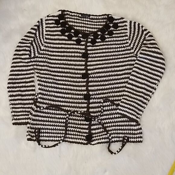 Magaschoni Sweaters - Magachoni knitted brown and white sweater